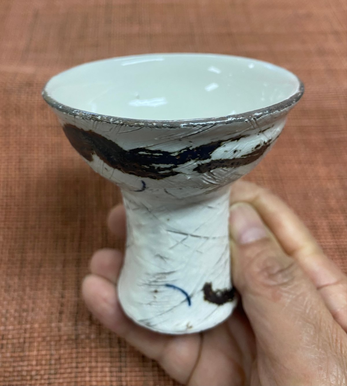 ワイン陶器グラス お猪口 43 新品 作家作品 Wine Sake cup