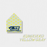 KUMIKIKKOイエローグレー FSステッカー4枚