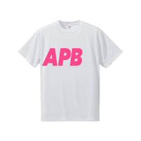 【予約販売】APB ビッグロゴTシャツ　ホワイト×ピンク