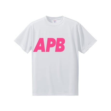 【予約販売】APB ビッグロゴTシャツ　ホワイト×ピンク