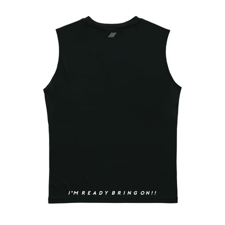 【予約販売】APB ノースリーブシャツ ブラック ”準備はできた…さあかかってこい”