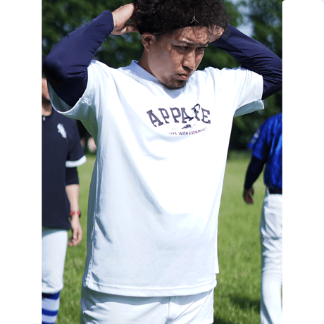 【予約販売】APドライTシャツ "LIFE WITH BASEBALL" ホワイト