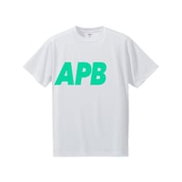 【予約販売】Jrサイズ APB ビッグロゴTシャツ　ホワイト×グリーン