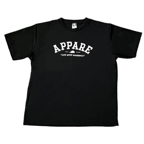 【予約販売】APドライTシャツ "LIFE WITH BASEBALL" ブラック