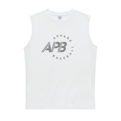 【予約販売】APB  ノースリーブシャツ ホワイト ”準備はできた…さあかかってこい”