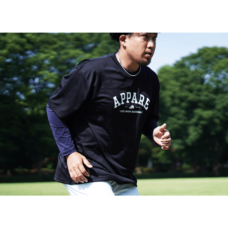【予約販売】APドライTシャツ "LIFE WITH BASEBALL" ブラック