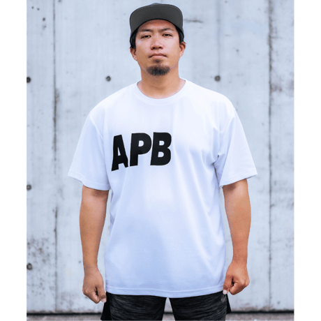 【予約販売】APB ビッグロゴTシャツ　ホワイト×ブラック