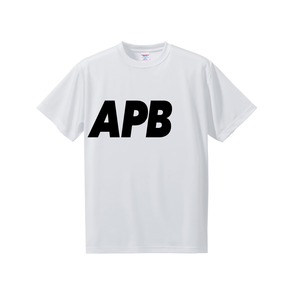 予約販売】Jrサイズ APB ビッグロゴTシャツ ホワイト×ブラック