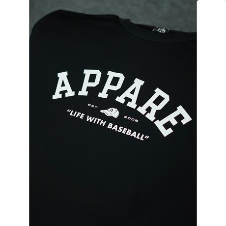 【予約販売】APドライTシャツ "LIFE WITH BASEBALL" ブラック