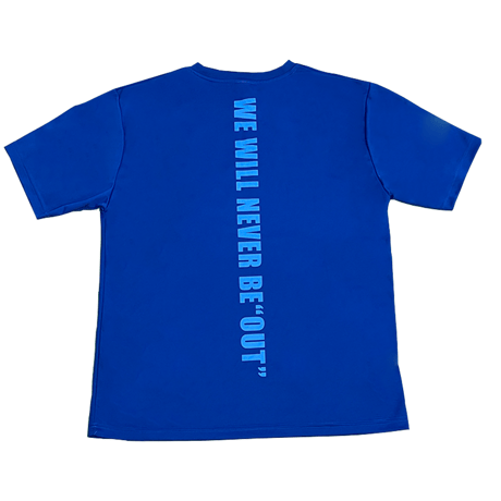 【予約販売】AP アウトになるな!! Tシャツ ブルー