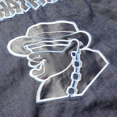 00s Embroidery design Denim Blouson
