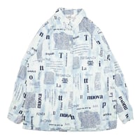 90s- Euro Lettered All patterned Shirt