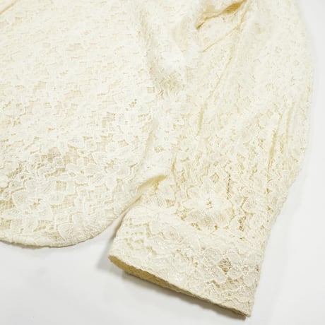 90s- Lace Mesh Design Shirt