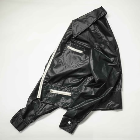 70s-80s White stitch design Nylon Short length Jacket