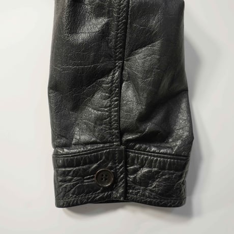 00S "BENETTON" Short Length Soft Leather Jacket