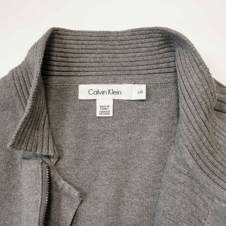 00s "Calvin Klain" Cotton knit Zip-up Blouson