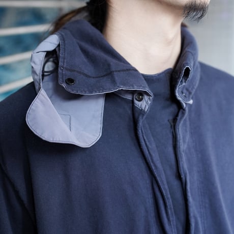 "Stone Island" 2001S/S Cotton–Nylon Convertible Hood Pullover