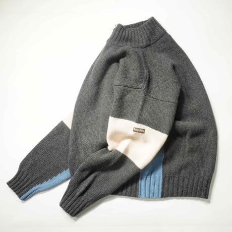 90s- "NAPAPIJRI" Half Zip Wool Knit Sweater