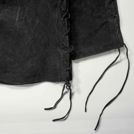 80s- Suede Laceup Pullover