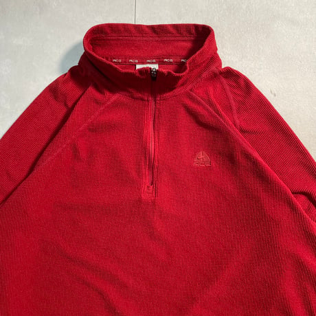 00s "NIKE ACG" Half zip thermal Cutsew