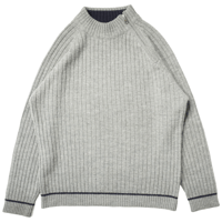 斜めZIP Knit Sweater