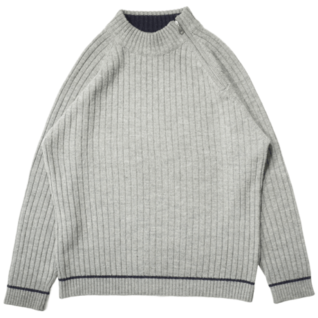 斜めZIP Knit Sweater