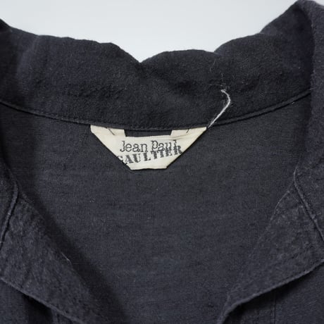 80s "Jean Paul GAULTIER" Rayon linen  skipper shirt