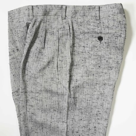 80s- Silver Gray 2 Tuck Slacks