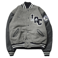 90s "NEFF" Wool × Leather Varsity Jacket