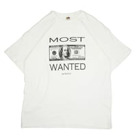 00s- "MOST WANTED💵" Print T-shirt