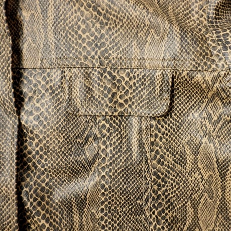 90s- PVC Python Leather Short Jacket