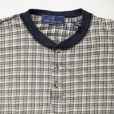90s "JOHN ASHFORD" Henly neck L/S cutsew
