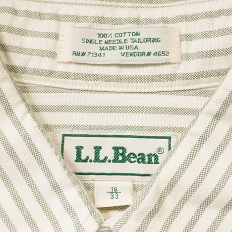 80s-90s "L.L.Bean" Stripe oxford shirt