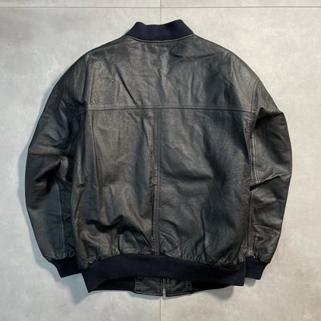 80s- Leather Zip up Blouson