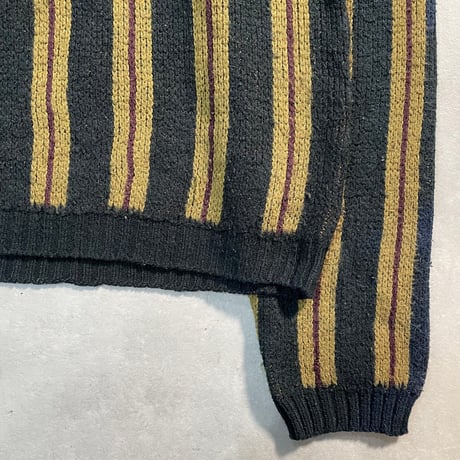 80s- Stripe Knit Hoodie