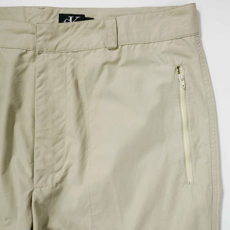 2002's "Calvin Klein" 6 Pockets Nylon × Cotton Wide Straight Pants