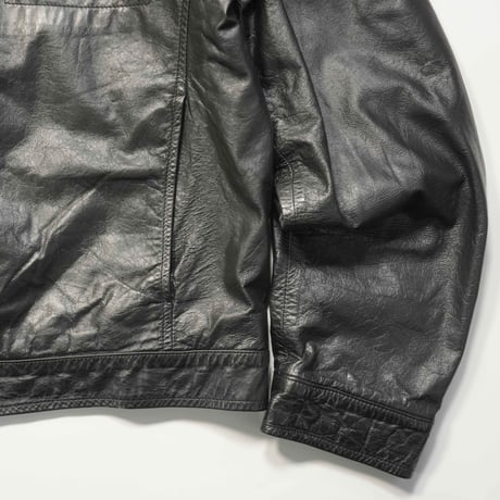 00S "BENETTON" Short Length Soft Leather Jacket