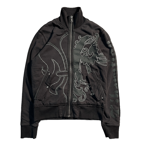 【ASIS】Y2K Embroidery Zip up Sweat Shirt