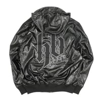 00s PU Leather Zip up Hoodie