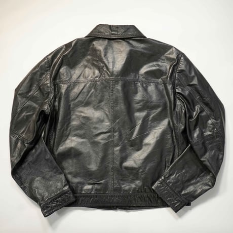 00S "BENETTON" Short Length Soft Leather Jacket