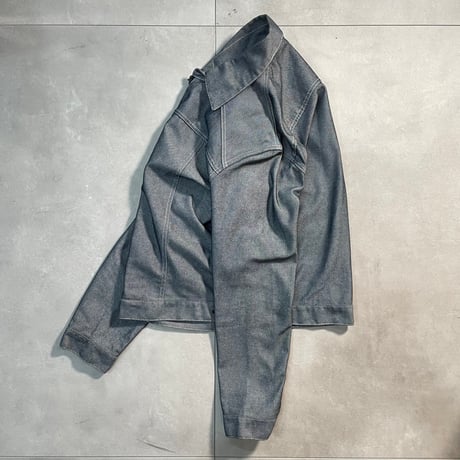 00s- Euro Denim Zip up Short Jacket