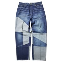 00s Switching Design Baggy Denim Pants
