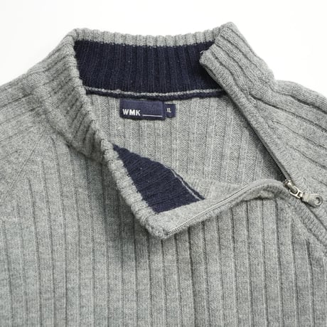 斜めZIP Knit Sweater