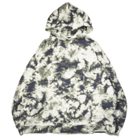Tie Dye Hoodie / White, Navy, Gray