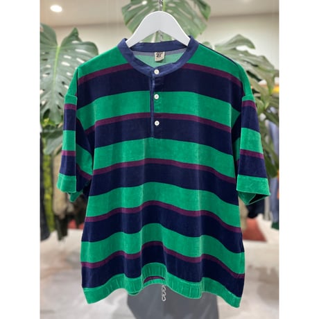 -90s Velour Henry neck T-shirt