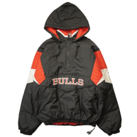 90s "STARTER" NBA official Anorak hoodie / Chicago Bulls