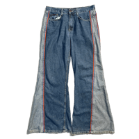 90-00s Side line Baggy Flare Denim
