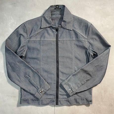 00s- Euro Denim Zip up Short Jacket