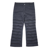 Mesh design flare trousers