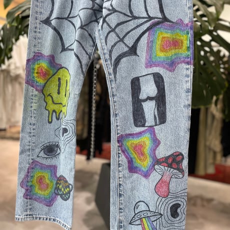 "Levi's" 501 Psychedelic Painted